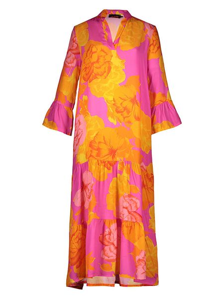 Miss goodlife Sukienka w kolorze różowo-pomarańczowym rozmiar: XS. Różowe sukienki miss goodlife, xs, bez wzorów, z wiskozy, bez kołnierzyka, bez ramiączek, maxi. Za 122.38 zł.