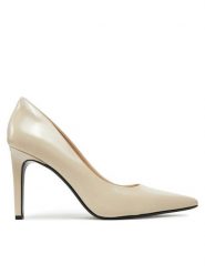 Calvin Klein Szpilki Heel Pump 90 - Brush L HW0HW02263 Beżowy. Brązowe szpilki Calvin Klein, bez wzorów, ze skóry, bez obcasa, na szpilce, bez zapięcia. Za 559.99 zł.