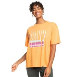 Koszulka turystyczna damska Roxy Sand Under The Sky. Brązowe bluzki Roxy, bez wzorów, z bawełny, sportowe, bez kołnierzyka, bez ramiączek. Za 62.70 zł.