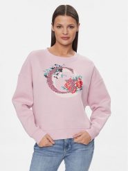 Guess Bluza W4RQ11 K9Z21 Różowy Regular Fit. Czerwone bluzy Guess, s, z aplikacjami, z bawełny, bez kaptura. Za 219.99 zł.