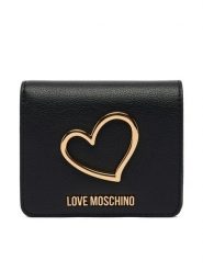 LOVE MOSCHINO Portfel JC5506PP1OLQ0000 Czarny. Czarne portfele Love Moschino, bez wzorów, ze skóry. Za 469.99 zł.