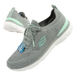 Buty sportowe damskie Skechers Summits-Sneak Peek. Białe obuwie sportowe Skechers, z tkaniny, bez zapięcia, trekkingowe, Skechers Sport. W wyprzedaży za 199.00 zł.
