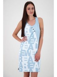 Alife and kickin Sukienka "Cameron" w kolorze błękitno-białym rozmiar: M. Niebieskie sukienki Alife and Kickin, na co dzień, m, bez wzorów, sportowe, bez kołnierzyka, bez ramiączek, midi, proste. Za 82.99 zł.