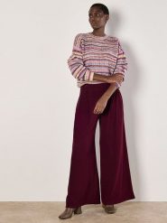 Apricot Sweter w kolorze beżowo-fioletowym rozmiar: XS. Brązowe swetry Apricot, xs, bez wzorów, z wełny, bez ramiączek. Za 119.12 zł.