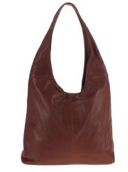 ORE10 Skórzana torebka "Vercelli" w kolorze bordowym - 40 x 30 x 14 cm rozmiar: onesize. Czerwone torby na ramię ORE10, bez wzorów, ze skóry, na ramię, bez dodatków. Za 260.99 zł.