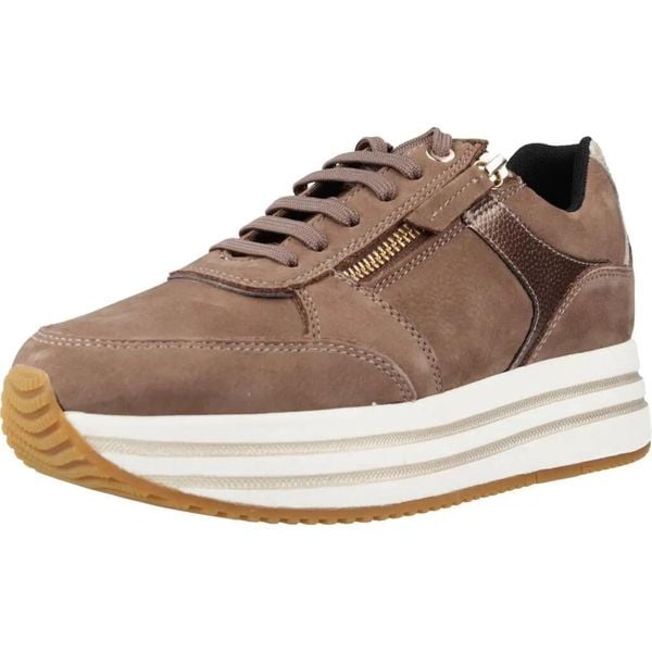 Buty GEOX D KENCY A Brązowy. Brązowe trekkingi Geox, ze skóry, na fitness i siłownię. Za 337.99 zł.