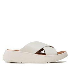 Klapki FitFlop. Białe klapki FitFlop, bez wzorów, bez obcasa. Za 349.99 zł.
