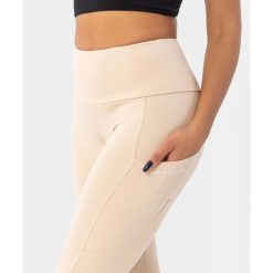 Legginsy z kieszeniami sportowe dla kobiet Carpatree Libra. Brązowe legginsy Carpatree, m, bez wzorów, na fitness i siłownię. Za 209.99 zł.