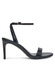 Eva Minge Sandały AGERATUM-LT133-6 Czarny. Czarne sandały Eva Minge, bez wzorów, ze skóry, bez obcasa, na szpilce, bez zapięcia. Za 429.99 zł.