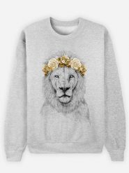 WOOOP Bluza "Festival lion autumn" w kolorze szarym rozmiar: XXL. Szare bluzy Wooop, xxl, bez wzorów, bez kaptura. Za 105.95 zł.