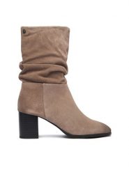 Beverly Hills Polo Club Botki CEO-WI44-BREEZE-01 Szary. Szare botki Beverly Hills Polo Club, bez wzorów, ze skóry, bez obcasa, na słupku, bez zapięcia. Za 469.99 zł.