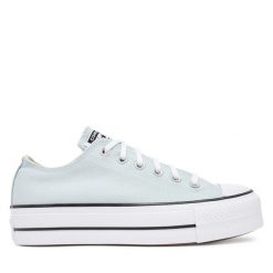 Trampki Converse. Niebieskie trampki Converse, bez wzorów, bez zapięcia. Za 319.99 zł.