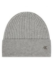 Calvin Klein Czapka Ck Metal Wool Beanie LV04D8032G Szary. Szare czapki Calvin Klein, bez wzorów, z materiału. Za 169.99 zł.