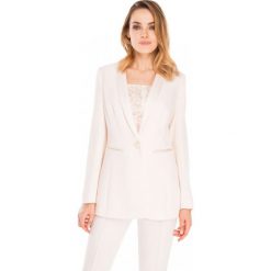Smokingowa marynarka L'AF GLAM GL FERON. Brązowe marynarki i żakiety L'AF GLAM, l, bez wzorów, z jedwabiu. Za 829.00 zł.