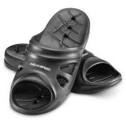 Klapki basenowe dla dorosłych Aqua Speed Florida. Czarne klapki Aqua-Speed, bez wzorów, bez obcasa. Za 48.99 zł.