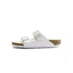 Klapki unisex Birkenstock Arizona BF. Białe klapki Birkenstock, bez wzorów, z syntetyku, bez obcasa. Za 319.00 zł.