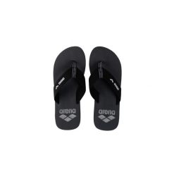 Japonki Arena Sand Thong. Czarne klapki Arena, bez wzorów, z bawełny, bez obcasa. Za 93.99 zł.
