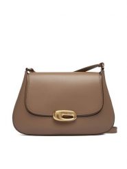 Calvin Klein Torebka Hardware Flap Meidum Crossbody LV04F3401G Beżowy. Brązowe listonoszki Calvin Klein, bez wzorów, ze skóry, bez dodatków. Za 649.99 zł.