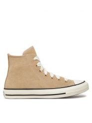 Converse Trampki Chuck Taylor All Star Suede Hi A10416C Brązowy. Brązowe trampki Converse, bez wzorów, ze skóry, bez zapięcia. Za 229.99 zł.