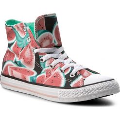 Trampki CONVERSE - Ctas Hi 656026C Vapor Pink/Gree. Różowe trampki Converse, bez wzorów, z gumy, bez zapięcia. W wyprzedaży za 179.00 zł.