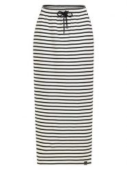 Sublevel Spódnica w kolorze kremowo-czarnym rozmiar: L. Brązowe spódnice Sublevel, l, bez wzorów, z bawełny, maxi. Za 69.99 zł.