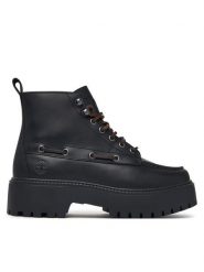 Timberland Trzewiki Stone Street TB0A27YZW021 Czarny. Czarne botki Timberland, bez wzorów, ze skóry, bez obcasa, na płaskiej podeszwie, bez zapięcia. Za 779.99 zł.