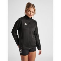 Bluza do piłki ręcznej damska Hummel Core XK Poly Zip Sweat Woman. Czarne bluzy Hummel, xl, bez wzorów, bez kaptura. Za 209.00 zł.