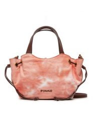 Pinko Torebka Pagoda Small Shopper PE 24 PLTT 102910 A1MB Pomarańczowy. Brązowe shopper Pinko, bez wzorów, z materiału, bez dodatków. Za 859.99 zł.