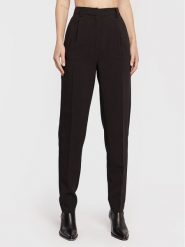 Bruuns Bazaar Spodnie materiałowe Cindysus BBW2595 Czarny Slim Fit. Czarne spodnie materiałowe Bruuns Bazaar, bez wzorów, z materiału. Za 229.99 zł.