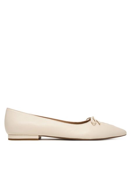 LAUREN RALPH LAUREN Baleriny 802P06376003 Biały. Białe baleriny Lauren Ralph Lauren, bez wzorów, ze skóry, bez obcasa. Za 444.99 zł.