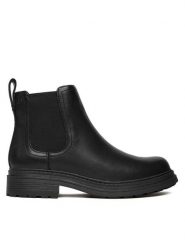 Clarks Sztyblety Orinoco3 Lane 26184624 Czarny. Czarne botki Clarks, bez wzorów, ze skóry, bez obcasa, na płaskiej podeszwie, bez zapięcia. Za 479.99 zł.