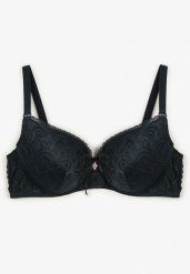 Ciemnozielony Biustonosz Full Cup z Koronki Ozdobiony Cyrkoniową Zawieszką Eanessa. Zielone biustonosze Renee, bez wzorów, z koronki. Za 34.99 zł.