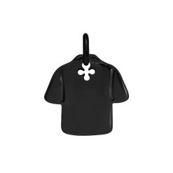 Zawieszka wisząca Koszulka piłkarska, czarna. Czarne bransoletki Lilou, ze stali. Za 129.00 zł.