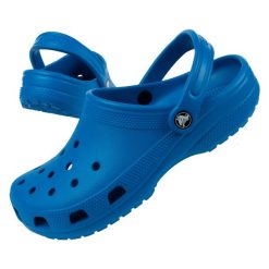 Klapki Sandały chodaki CROCS Classic. Niebieskie klapki Crocs, bez wzorów, bez obcasa. Za 149.00 zł.