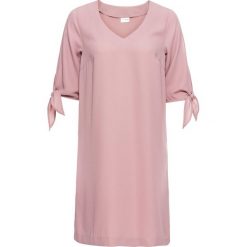 Sukienka bonprix stary róż. Czerwone sukienki bonprix, na lato, bez wzorów, retro, bez kołnierzyka, bez ramiączek. Za 49.99 zł.