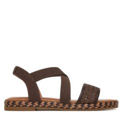 Sandały Tamaris. Brązowe sandały Tamaris, bez wzorów, bez obcasa, na płaskiej podeszwie, bez zapięcia. Za 259.99 zł.
