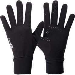 Rękawiczki rowerowe długie dla dorosłych Force Calm ocieplane. Czarne rękawiczki FORCE, bez wzorów, sportowe. Za 99.00 zł.