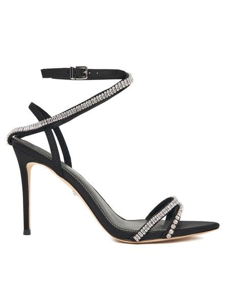 Marciano Guess Sandały 5BGZ49 7424A Czarny. Czarne sandały Marciano Guess, z aplikacjami, ze skóry, bez obcasa, na szpilce, bez zapięcia. Za 879.99 zł.