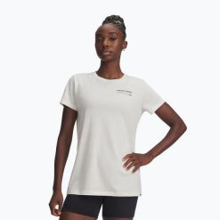 Koszulka Under Armour Project Rock Q4 2. Białe bluzki Under Armour, bez wzorów, rockowe, bez kołnierzyka, bez ramiączek. Za 139.99 zł.
