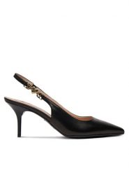 LOVE MOSCHINO Szpilki JA10487G1MIA0000 Czarny. Czarne szpilki Love Moschino, bez wzorów, ze skóry, bez obcasa, na szpilce, bez zapięcia. Za 549.99 zł.