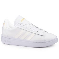 Buty damskie sportowe trampki Adidas GRAND COURT ALPHA. Białe obuwie sportowe Adidas, bez zapięcia, trekkingowe. W wyprzedaży za 209.00 zł.