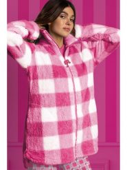 Barbie Bluza "Barbie" w kolorze różowo-białym rozmiar: L. Białe bluzy Barbie, l, bez wzorów, bez kaptura. Za 130.99 zł.