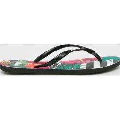 Havaianas - Japonki. Czarne klapki Havaianas, bez wzorów, z gumy, bez obcasa. W wyprzedaży za 89.90 zł.
