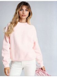 Monki Bluza w kolorze jasnoróżowym rozmiar: XXS. Różowe bluzy Monki, xxs, bez wzorów, bez kaptura. Za 32.75 zł.