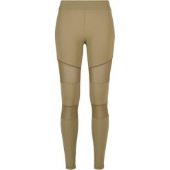 Legginsy damskie Urban Classics Tech Mesh. Zielone legginsy Urban Classics, bez wzorów, z meshu. Za 124.00 zł.