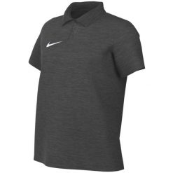 Koszulka damska Nike Dri-Fit Park 26 Polo. Szare bluzki Nike, bez wzorów, z bawełny, bez kołnierzyka, bez ramiączek. Za 115.99 zł.