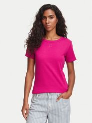 HUGO T-Shirt Deloris 50512002 Różowy Regular Fit. Czerwone t-shirty Hugo, xs, bez wzorów, z bawełny, bez kołnierzyka, bez ramiączek. Za 229.99 zł.