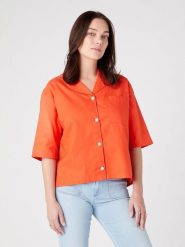 Wrangler Koszula w kolorze pomarańczowym rozmiar: L. Pomarańczowe koszule Wrangler, l, bez wzorów, z bawełny, bez kołnierzyka, bez ramiączek. Za 135.49 zł.