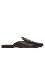 TWINSET Klapki 251TCP136 Czarny. Czarne klapki Twinset, bez wzorów, ze skóry, bez obcasa. Za 679.99 zł.