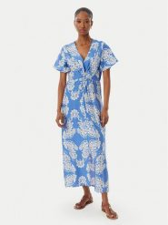 LOLA CASADEMUNT Sukienka letnia LS2616137 Niebieski Regular Fit. Niebieskie sukienki LOLA CASADEMUNT, na lato, l, bez wzorów, z wiskozy, bez kołnierzyka, bez ramiączek. Za 543.99 zł.